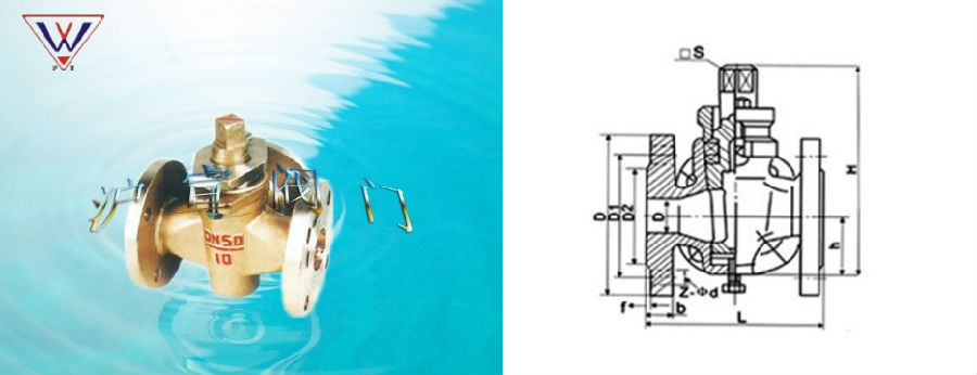 三通法蘭式全銅旋塞閥